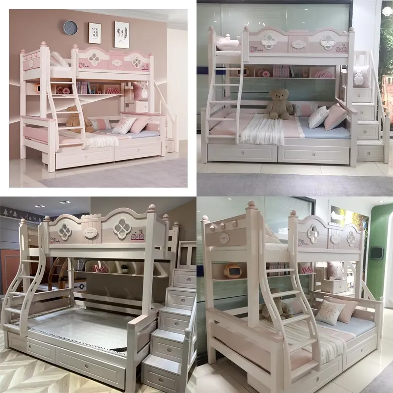 Bunk Bed With Stairs And Slide - Cama Infantil Moderna de Lujo con