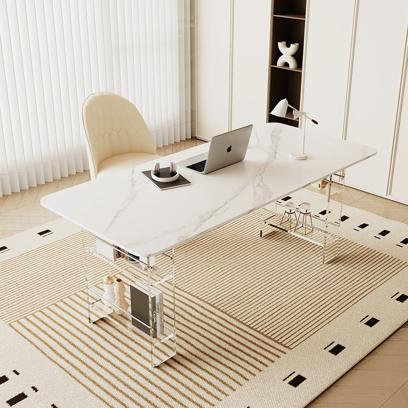 Office Furniture - Escritorio Nórdico de Piedra Sinterizada de