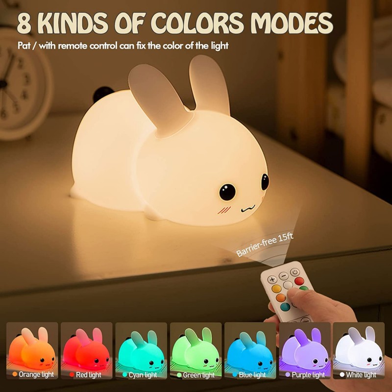 Luz LED nocturna de conejo con - Floating Nightstand With Led Light reseña y precio