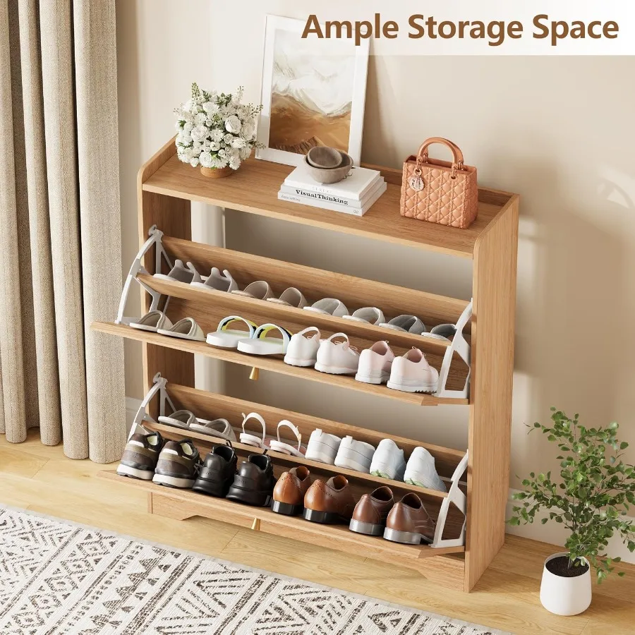 Mueble para guardar zapatos co - Shoe Rack Cabinet Narrow Entryway reseña y precio