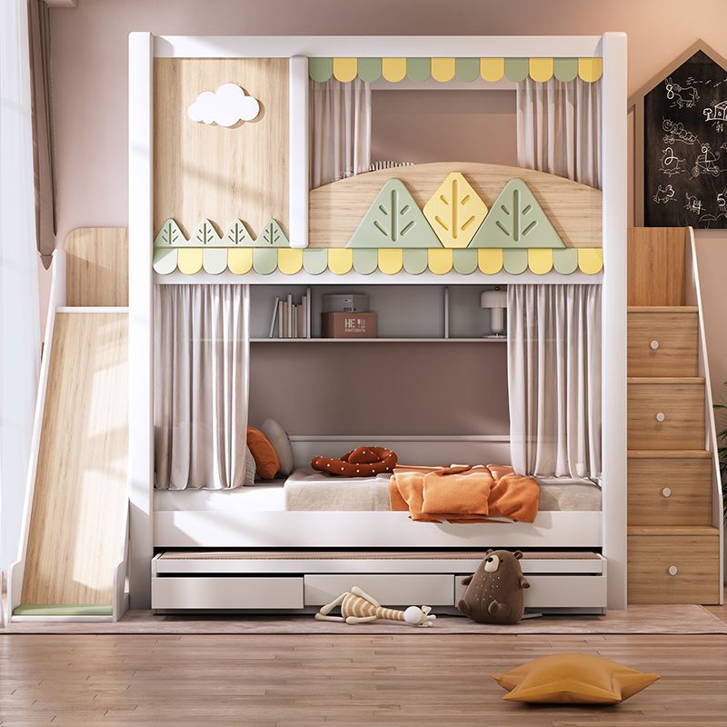 Cama litera infantil moderna c - Bunk Bed With Stairs And Slide reseña y precio